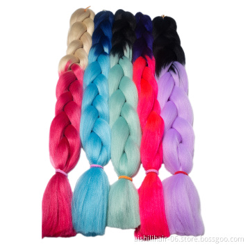 Aishili wholesale 64inches 165g extensions pre stretched synthetic Expression ombre jumbo crochet braiding hair